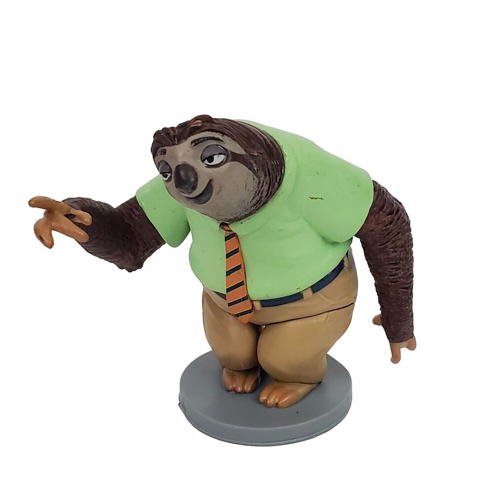 Disney Zootopia Flash Slothmore PVC Small 4” Figurine Cake Topper Toy Vietnam
